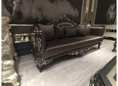 Edles Dreisitzer Sofa Modernen 3 Sitzer Stilvolle Sofa 3 Sitzer Braun