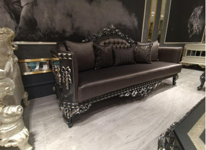 Edles Dreisitzer Sofa Modernen 3 Sitzer Stilvolle Sofa 3 Sitzer Braun