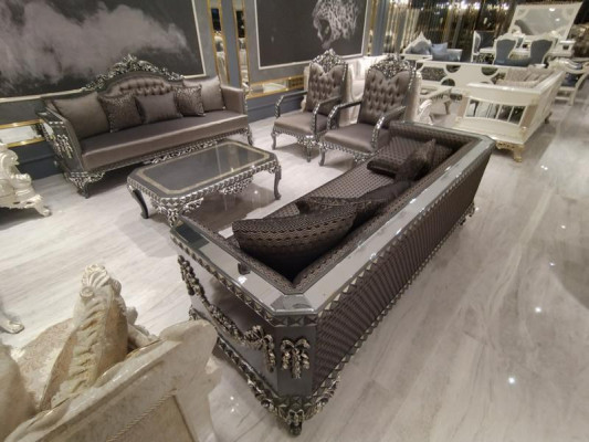 Luxuriöse dreisitzer Sofa modernen 3 Sitzer Stilvolle Sofa 3 Sitzer Braun