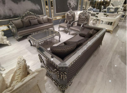 Luxuriöse dreisitzer Sofa modernen 3 Sitzer Stilvolle Sofa 3 Sitzer Braun