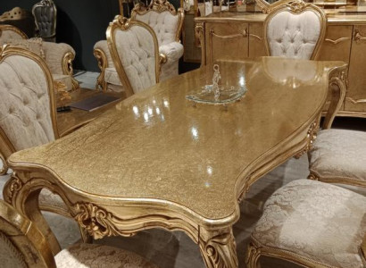 Komplett Set 4x Stühle Klassisch Garnitur Esszimmer Holz Design Stühle Neu