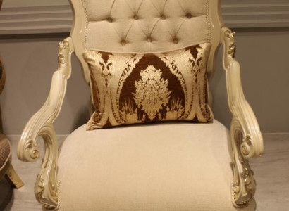 Exklusive Wohnzimmer Möbel luxuriösen Sessel bequemen Sessel Beige Neu