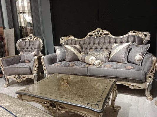 Luxus Wohnzimmer Möbel Sessel Hochwertiger Sessel Sessel Grau Neu Relax