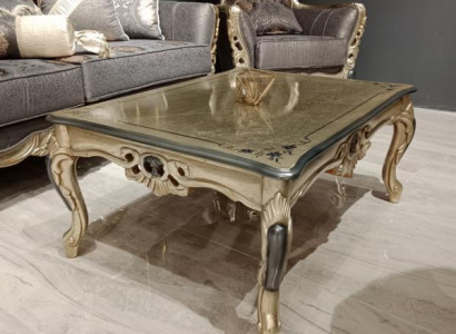 Klassischer Couchtisch Wohnzimmer Möbel edlem Couchtisch Gold Neu