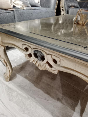 Klassischer Couchtisch Wohnzimmer Möbel edlem Couchtisch Gold Neu