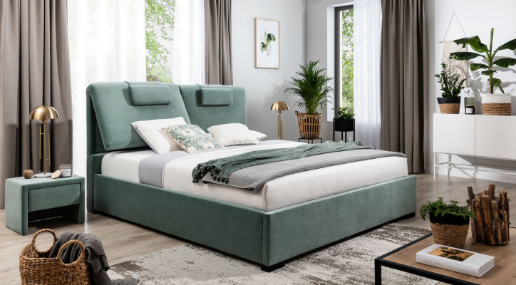 Komplette Schlafzimmer Garnitur 3tlg Doppelbett Designer 2x Nachttische