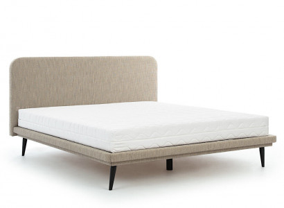 Braunes Polsterbett Schlafzimmer Betten Designer Luxuriöse Textilbetten