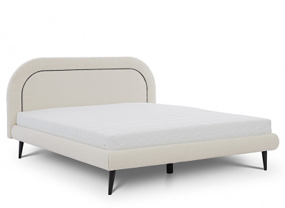 Schlafzimmer Möbel Weißes Bett Modernes Textilbett Polster Doppelbett