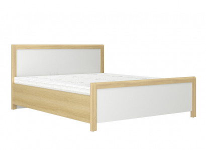 Schlafzimmer Holzbett Weißes Doppelbett Designer Helles Holzgestell Neu