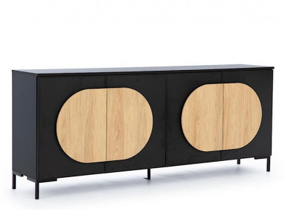 Schwarz-Braune Kommode Schlafzimmer Designer Holz Kommode Edle Anrichte