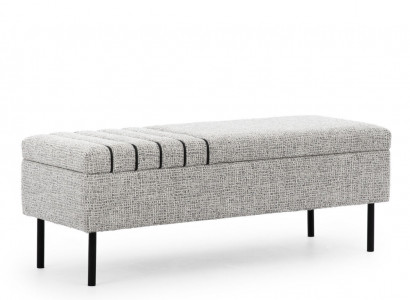 Moderne Graue Schlafzimmer Sitzbank Luxuriöse Bettbank Holzgestell Neu