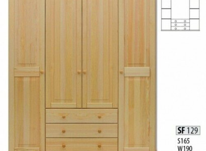 Echtes Holz Massivholz Kleiderschrank Schrank Schlafzimmerschrank Massiv Neu