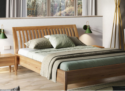 Schlafzimmer Holzbett Echtes Holz Betten Hotel 180x200 Stil Massive Möbel