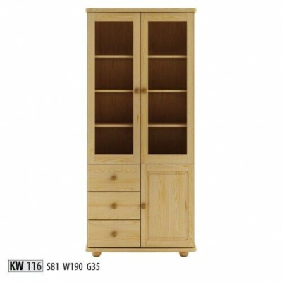 Vitrine Wohnzimmer Möbel Anrichte Holz Vitrinen Glas Schrank Echtholz Massive