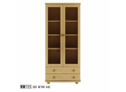 Vitrine Wohnzimmer Anrichte Massive Holz Vitrinen Glas Schrank Echtholz