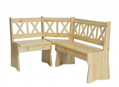 Eckbank Holzbank massive Bänke Küche Essbereich Echtholz Holz Möbel Neu Ecksitz