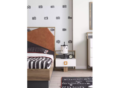 Nachttisch Nachtkonsole Kindernachttisch Kinderzimmer Holz Grau Modern