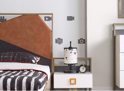 Nachttisch Nachtkonsole Kindernachttisch Kinderzimmer Holz Grau Modern