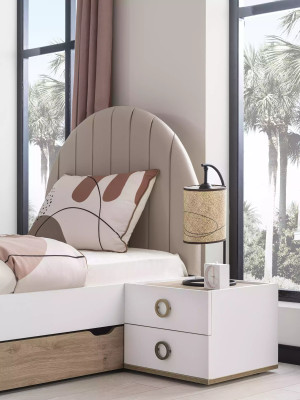 Nachttisch Nachtkonsole Kindernachttisch Kinderzimmer Holz Weiß Modern