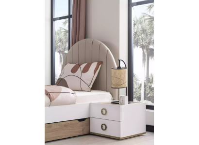 Nachttisch Nachtkonsole Kindernachttisch Kinderzimmer Holz Weiß Modern