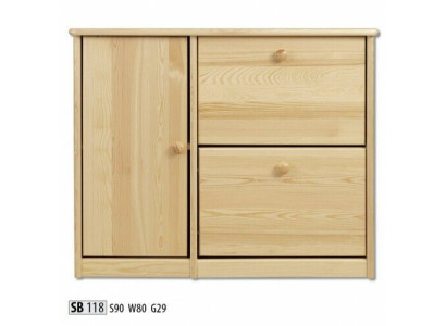 Schuhschrank Fach Kommode Echtholz Massive Möbel Schuhkipper Schuhregal Regal