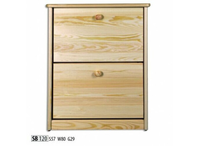 Schuhschrank 4 Fach Kommode Echtholz Massive Möbel Schuhkipper Regal