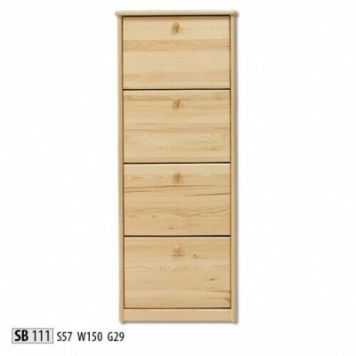 Schuhschrank Fach Kommode Echtholz Massive Möbel Schuhregal Regal