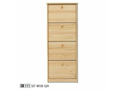 Schuhschrank Fach Kommode Echtholz Massive Möbel Schuhregal Regal