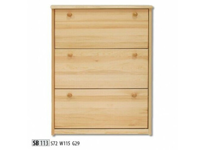 Schuhschrank handgefertigte Kommode Eingangshalle Kommode aus Holz 3 Fächer