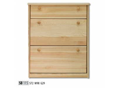 Schuhtruhe aus echtem Holz handgefertigte Schuhkipper Schuhtruhe aus 3 Schubladen