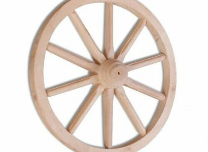 Deko Holzrad Ø 50 cm Speichenrad 10 Speichen Wagenrad Gartendeko Theaterdeko Neu