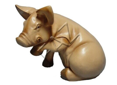 Design Schwein Figur Garten Statue Skulptur Figuren Skulpturen Dekoration Neu