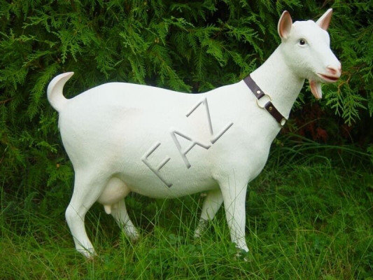 Design Ziege stehend, Kopf rechs Figur Statue Skulptur Figuren Skulpturen Neu