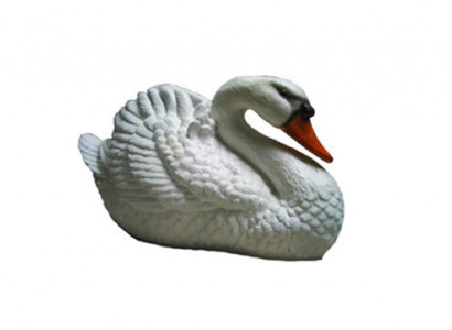 Dekoration Garten Plastik Figuren Handbemalte Figur Statue Lustige Schwan 21cm