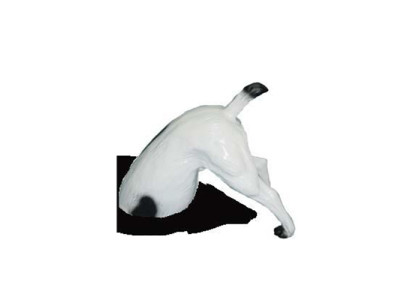 Verrückte Gartenfigur Statue Hund mit Hinterteil 35 cm Skulptur Figuren Statuen