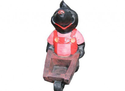 Design Maulwurf Schubkarren Figur Statue Skulptur Figuren Dekoration 34cm Deko