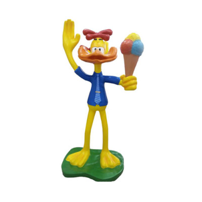 Skulptur Ente mit Eis Werbung Eisdiele Figuren Statuen Aufsteller 205 cm Comic