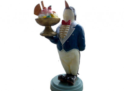 Ice Cream Figur Statue Aufsteller Eisdiele Pinguin Gastronomie Statuen 175cm Neu