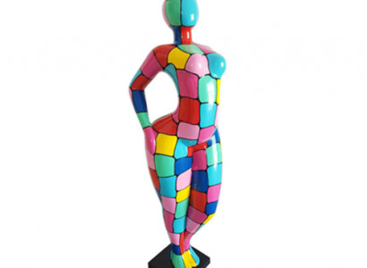 Abstrakte Figur Statue Bunt bemalte Statuen Skulpturen 130cm XXL Statue Plastik