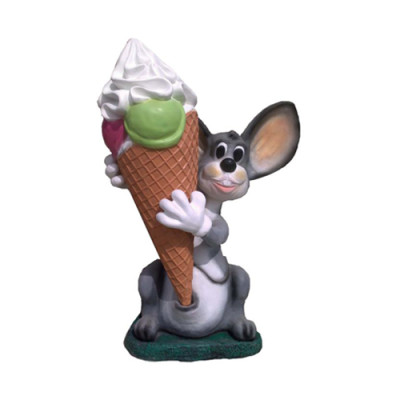 Ice Cream Figur Statue Aufsteller Eisdiele Hase Gastronomie Statuen 131cm Neu