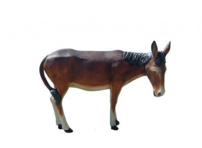 Esel Dekorative Statue Garten Figuren Statuen 150 cm Lebensgroß Figur Plastik