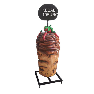 Aufsteller für Kebab Laden Bude Restaurant Preis Schild Skulptur Kebab 200cm Neu