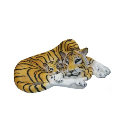 Geopard Dekorative Statue Garten Statuen 35x80cm Handarbeit Figur Plastik Neu