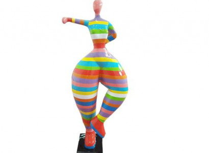 Abstrakte Skulpturen Figur Statue Bunt bemalte Statuen 132cm XXL Statue Plastik