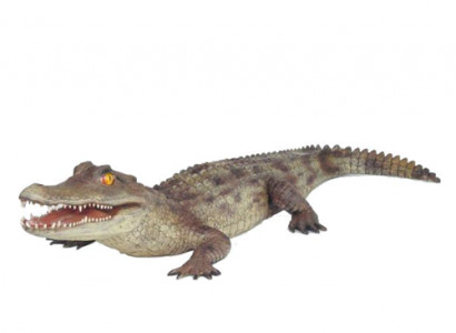 Krokodil Garten Deko Lebensgroßer Statue Figuren Skulptur 198cm Statuen Figu