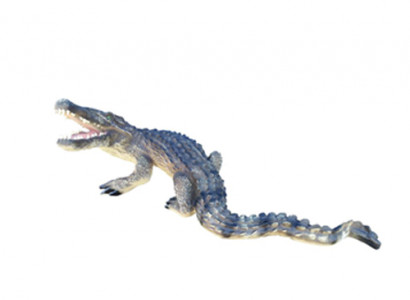 Moderne dekorative Skulptur Krokodil Nil Lebensgroß 180 cm Garten Dekoration Neu