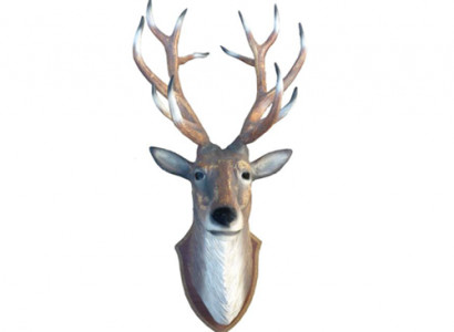 Hirsch Geweih Kopf Wand Deko Dekoration 110cm Wand Design Kopf Skulptur Statue