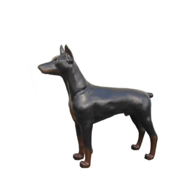 Dobermann hund attrappe Einbruchschutz Kampfhund Hund Dekoration Statue Skulptur
