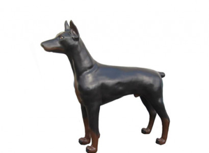 Dobermann hund attrappe Einbruchschutz Kampfhund Hund Dekoration Statue Skulptur