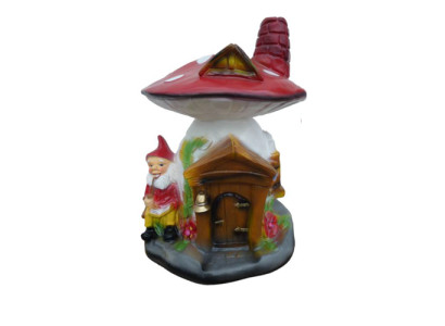 Skulptur Pilz Haus Statue Garten Figuren 75cm Statuen Skulpturen Figur Neu